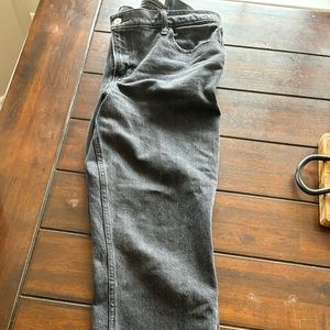 Abercrombie & Fitch the 90s straight ultra high rise black jeans